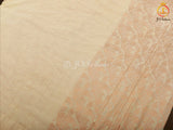 Pastel And Ivory Khadi Georgette Saree With Stitched Blouse SAREE JCS Fashions