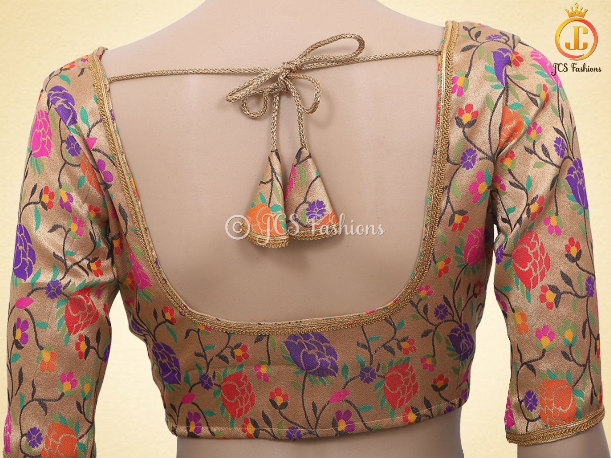 Pure Handloom Moonga Silk Gadwal Pattern Saree With Blouse - JCS Fashions