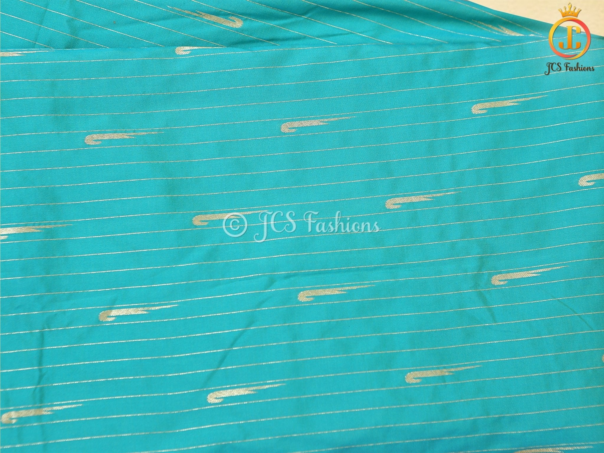 Pure Handloom Moonga Silk Gadwal Pattern Saree With Blouse - JCS Fashions