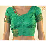 Pure Kanjivaram Soft Silk Saree with Butta Concept and Fully Stitched Blouse SAREE JCS Fashions