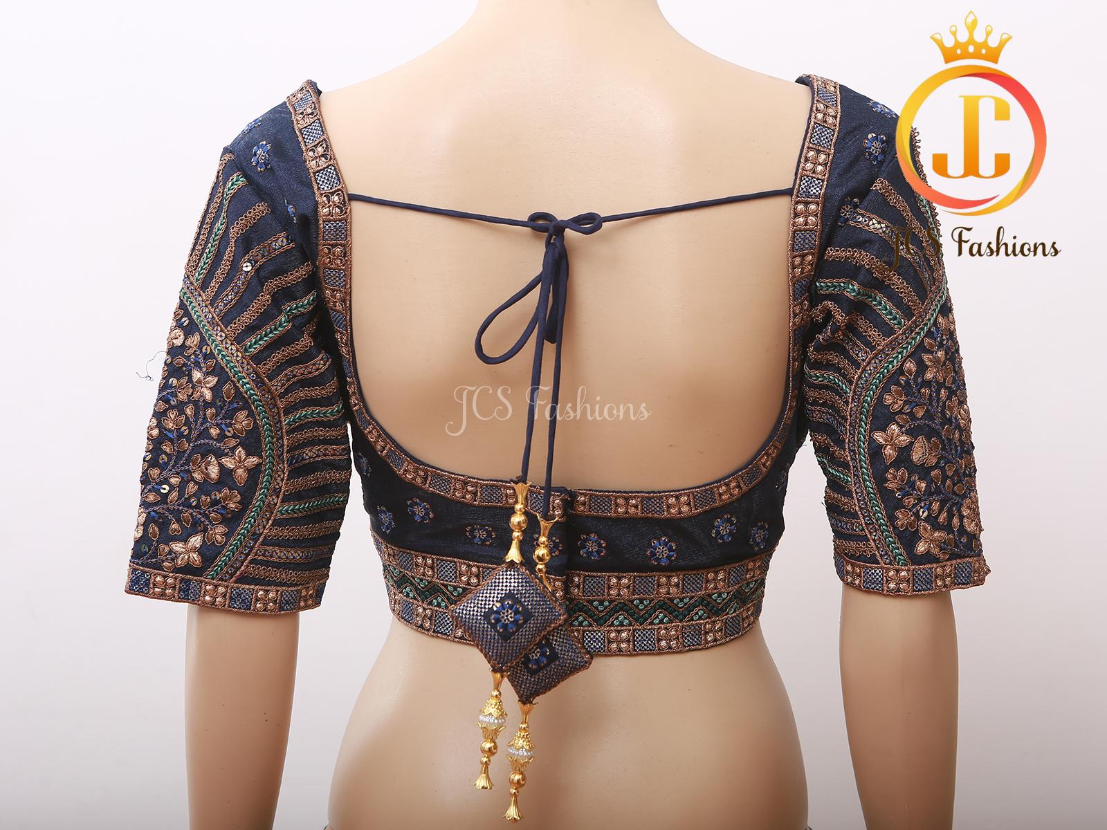 Sabyasachi Style Blouse with Copper Zari & Heavy Embroidery Work Blouse JCS Fashions