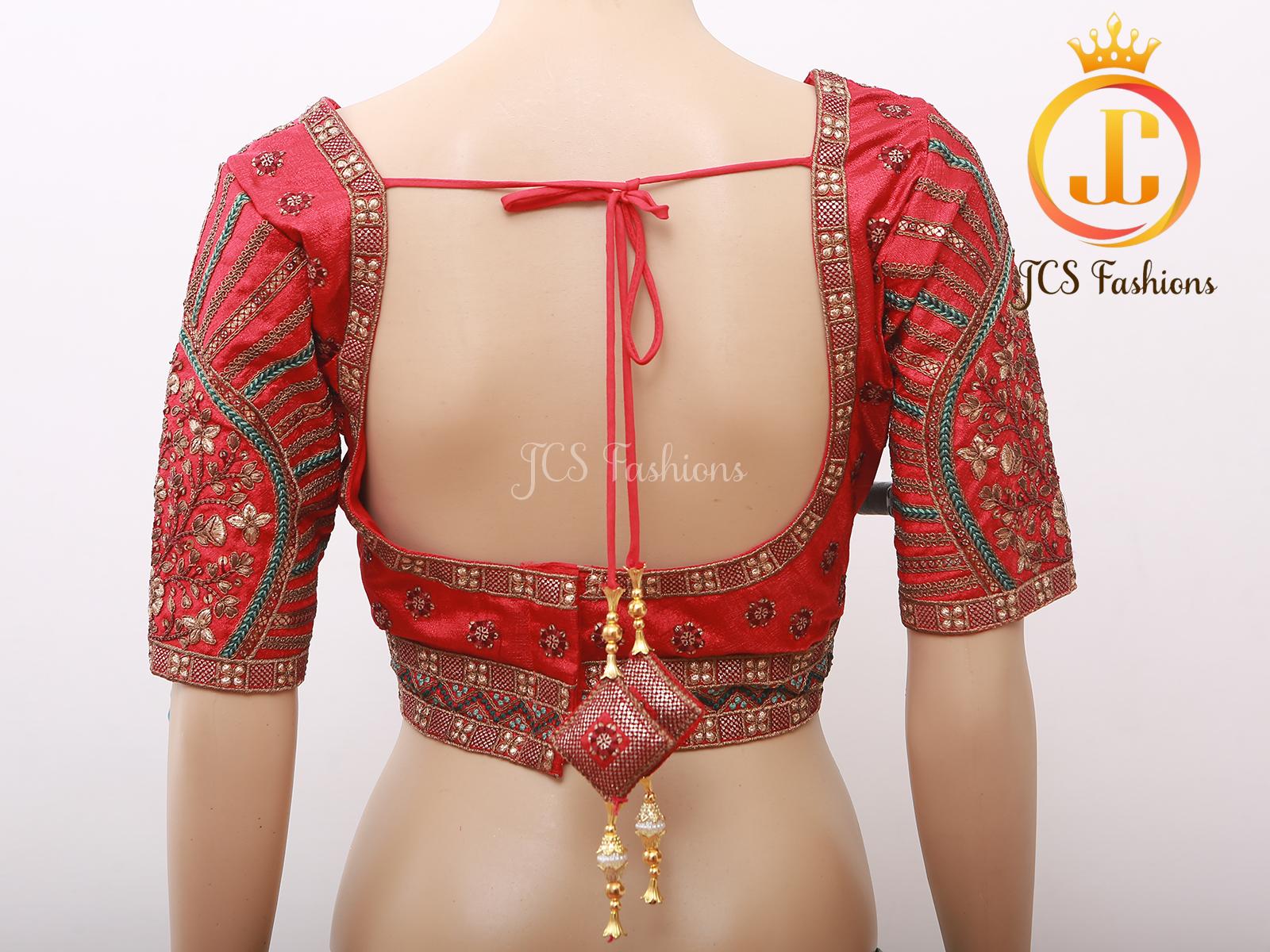 Sabyasachi Style Blouse with Copper Zari & Heavy Embroidery Work Blouse JCS Fashions