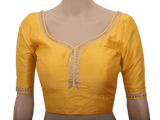 Sabyasashi Cut Ready-Made Blouse for Lehenga and Saree Blouse JCS Fashions Yellow 40