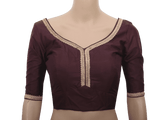 Sabyasashi Cut Ready-Made Blouse for Lehenga and Saree Blouse JCS Fashions Brown 40