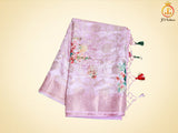 Semi Munga silk saree with digital print and weaving design. Grand pallu SAREE JCS Fashions
