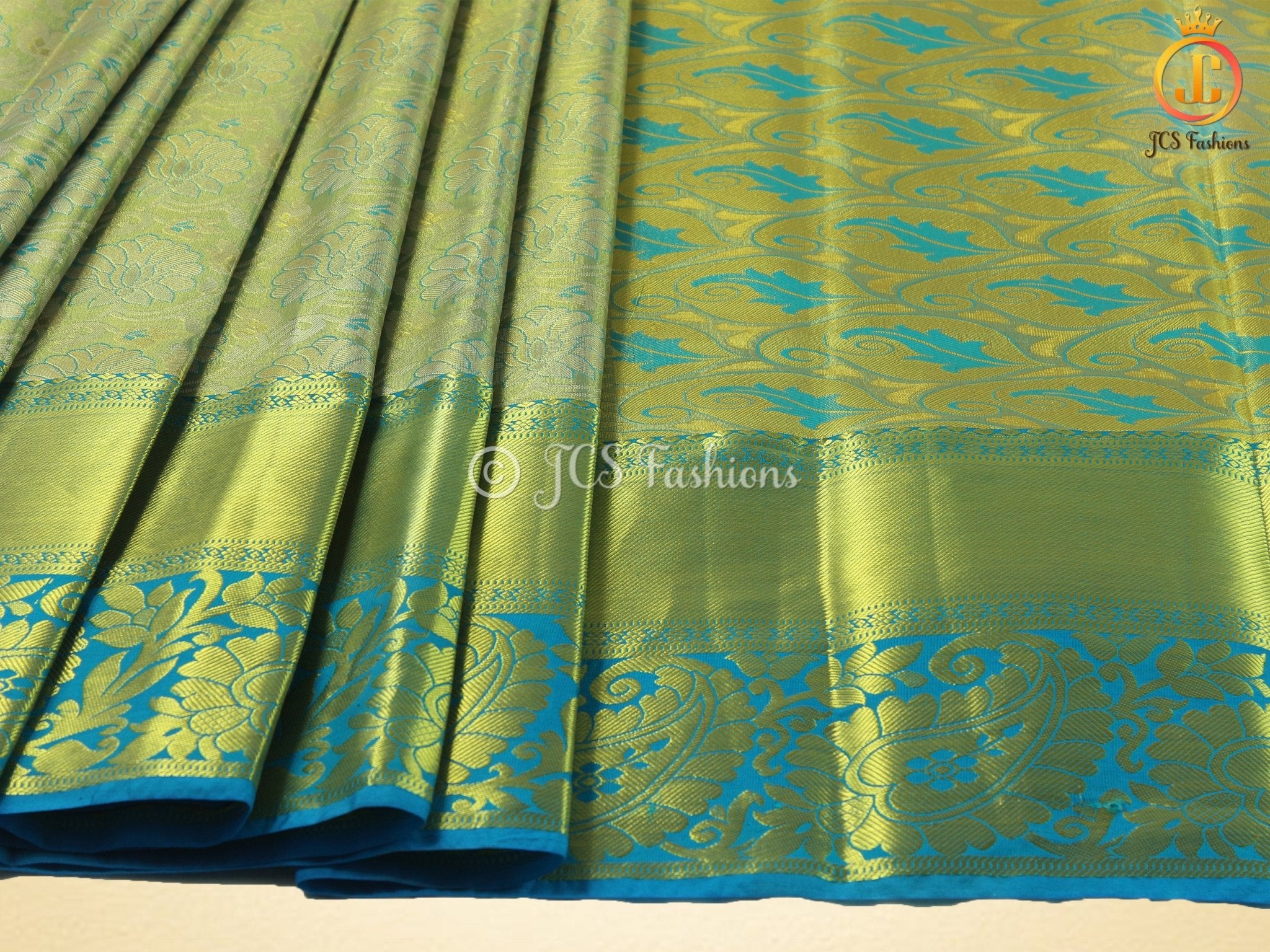 Semi silk, Kanchi pattu saree With Blouse. Traditional Indian Saree For Women SAREE JCS Fashions