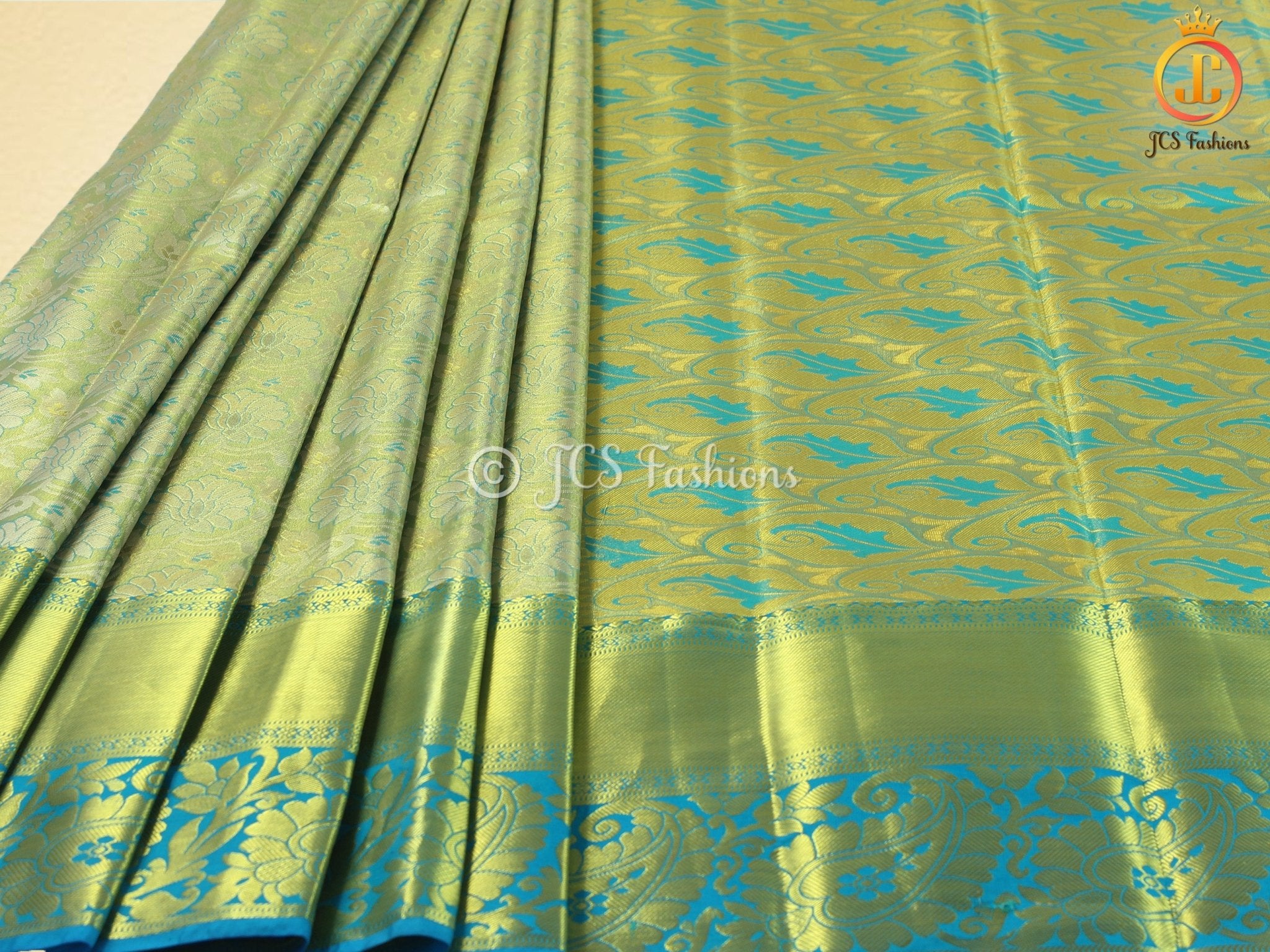 Semi silk, Kanchi pattu saree With Blouse. Traditional Indian Saree For Women SAREE JCS Fashions