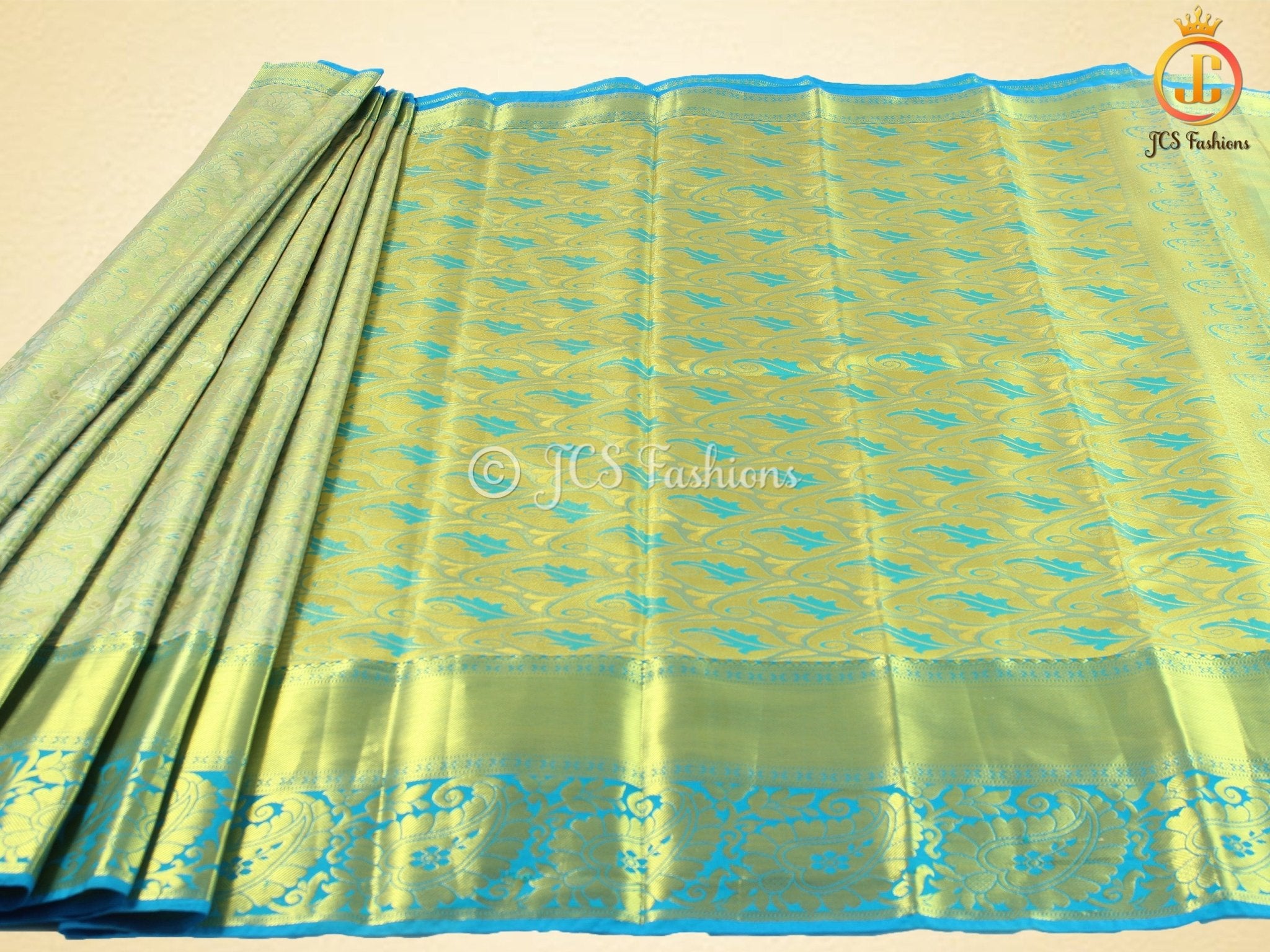 Semi silk, Kanchi pattu saree With Blouse. Traditional Indian Saree For Women SAREE JCS Fashions