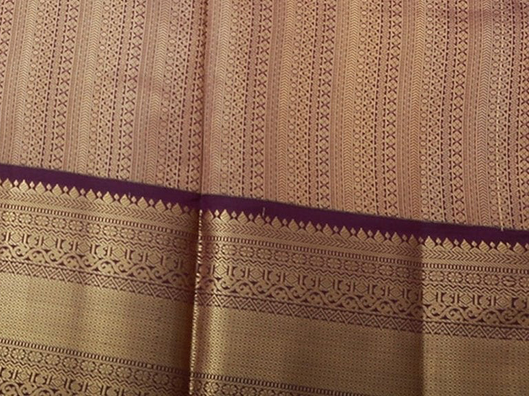 Semi-Silk Saree with Korvai pattern and Maggam Work Blouse SAREE JCS Fashions