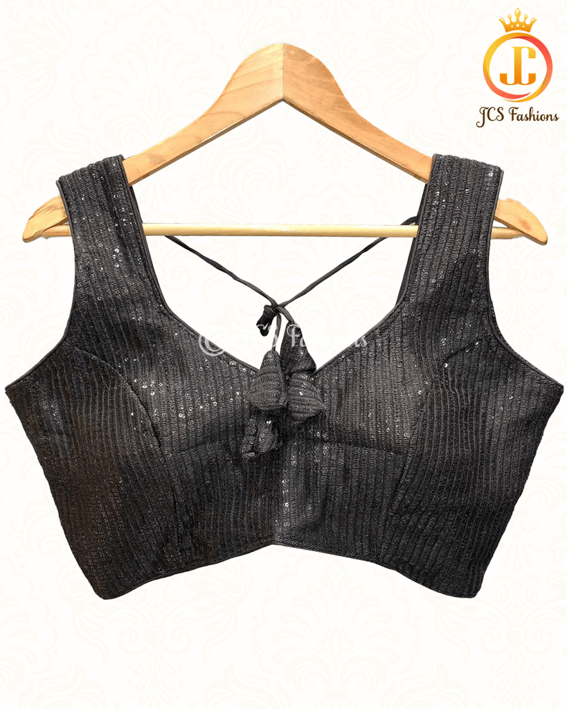Sequence Blouse with Heavy phantom Sequence Blouse JCS Fashions Black 38