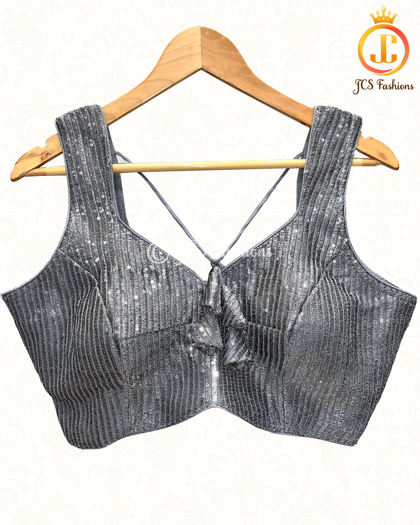 Sequence Blouse with Heavy phantom Sequence Blouse JCS Fashions Grey 38