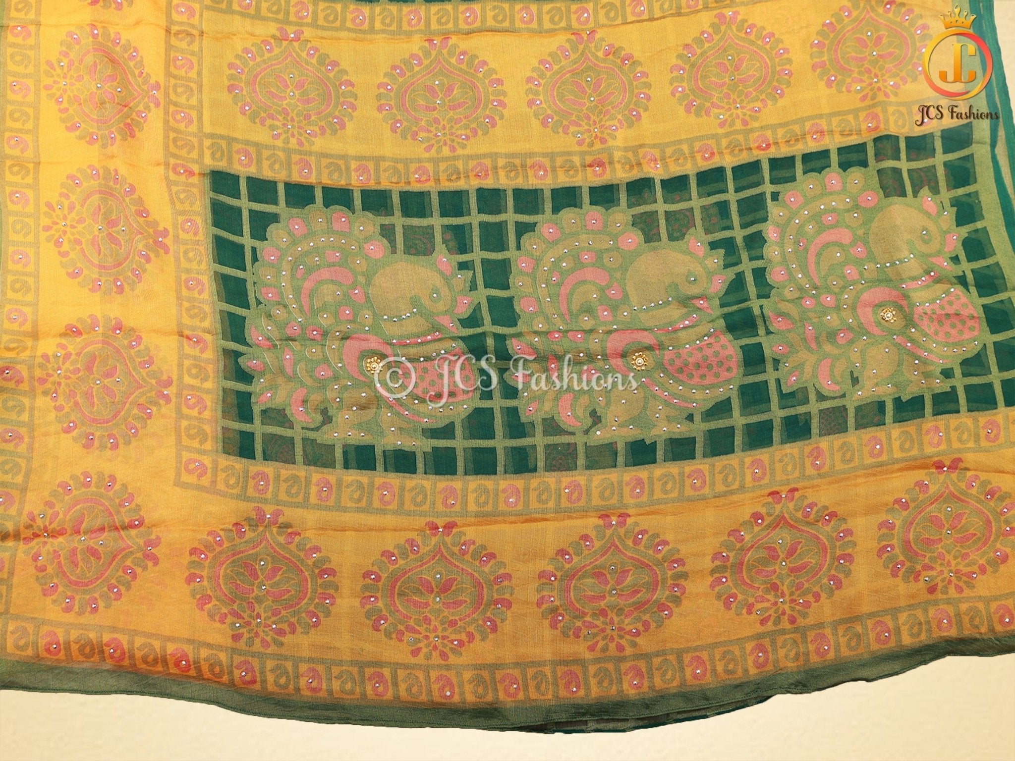 Soft And Light Weight Brasso Saree With Sequence Work And Blouse SAREE JCS Fashions