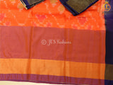 Soft Silk Pochampalli ikkat Saree With Contrast Pallu And Contrast Blouse SAREE JCS Fashions