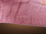 Soft Silk Saree with Full Gold zari Weaving in Baby Pink, Fully stitched blouse SAREE JCS Fashions