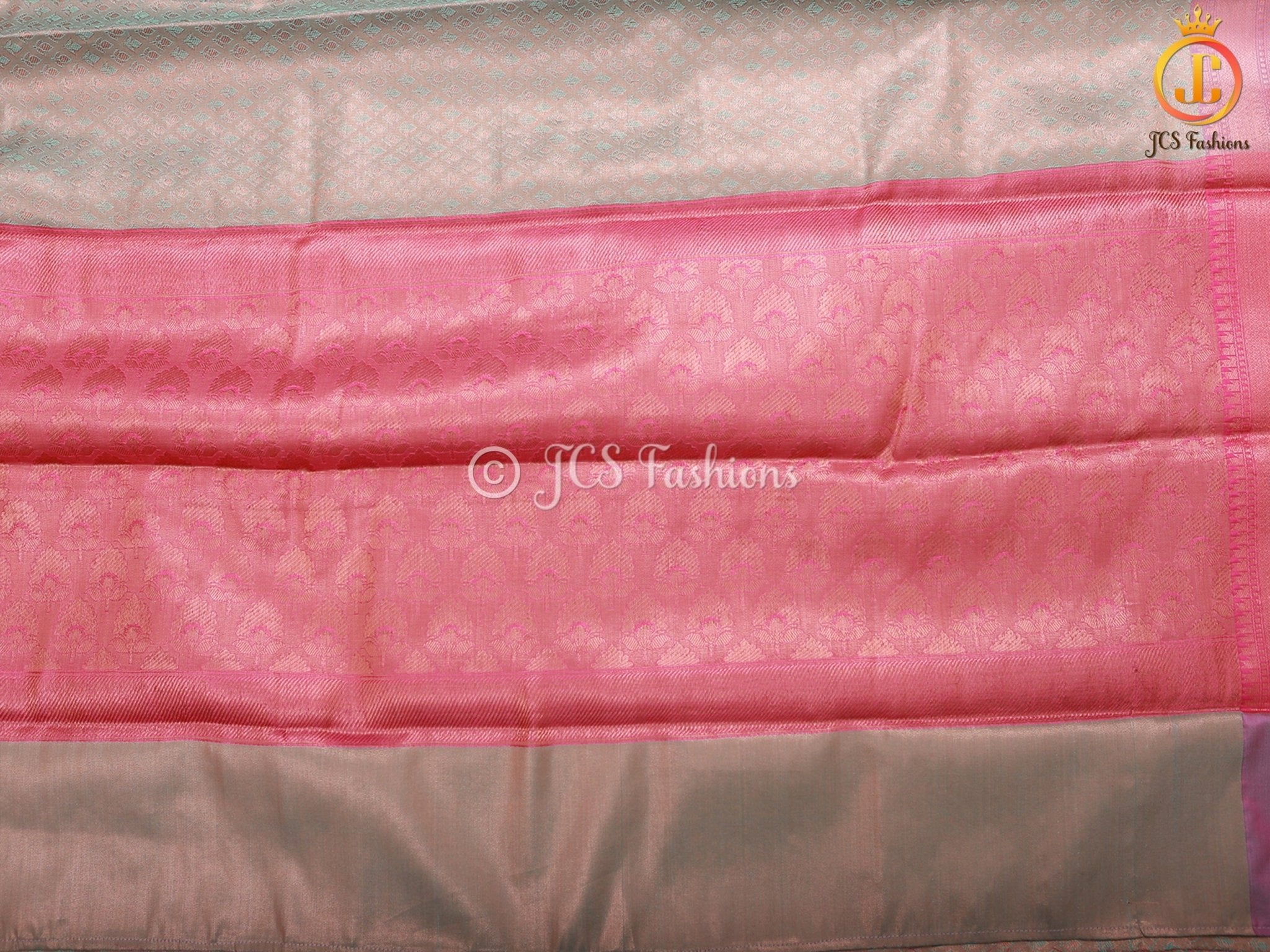 Soft Silk Saree with Leaf Butta Design SAREE JCS Fashions