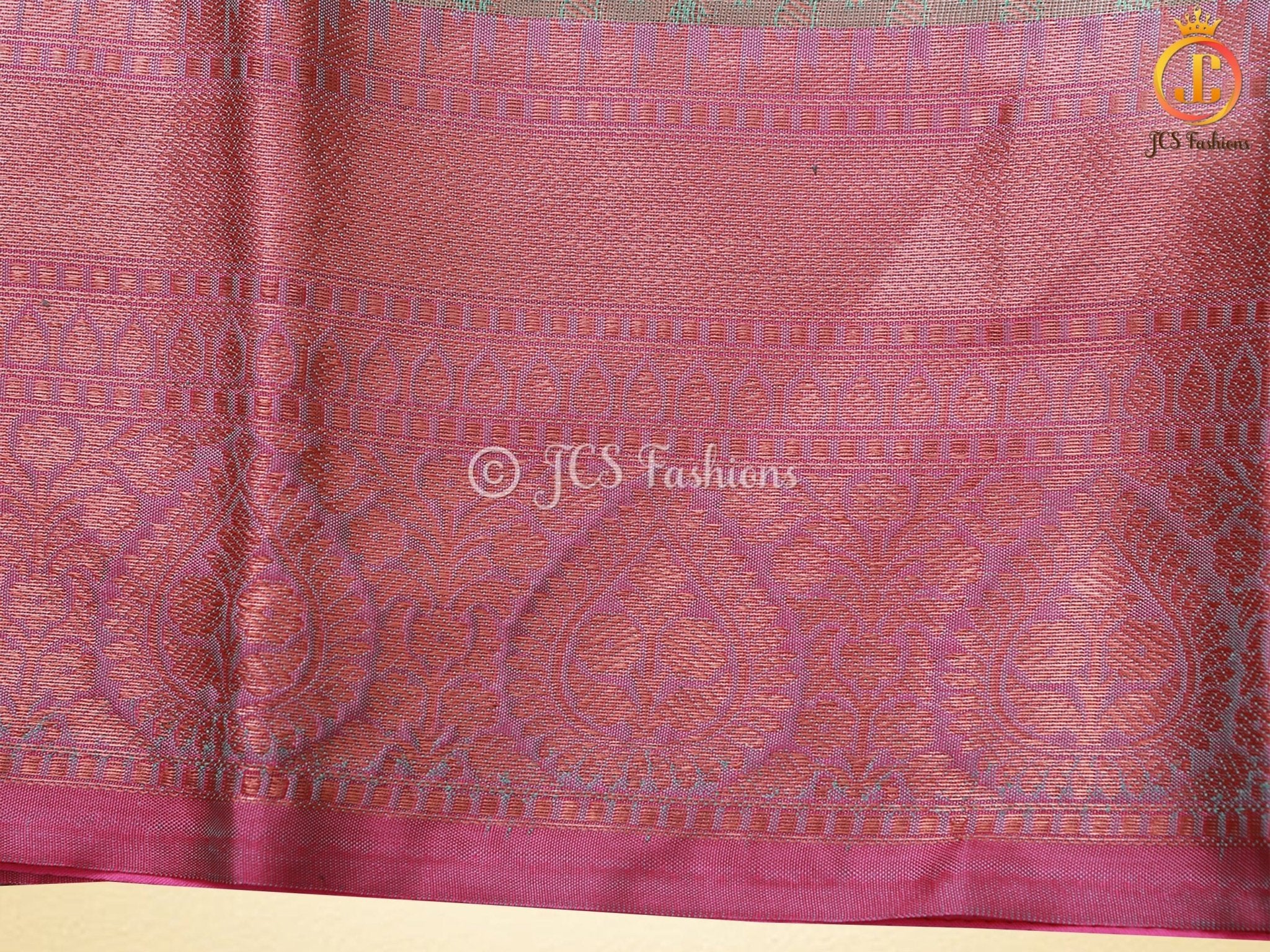Soft Silk Saree with Leaf Butta Design SAREE JCS Fashions