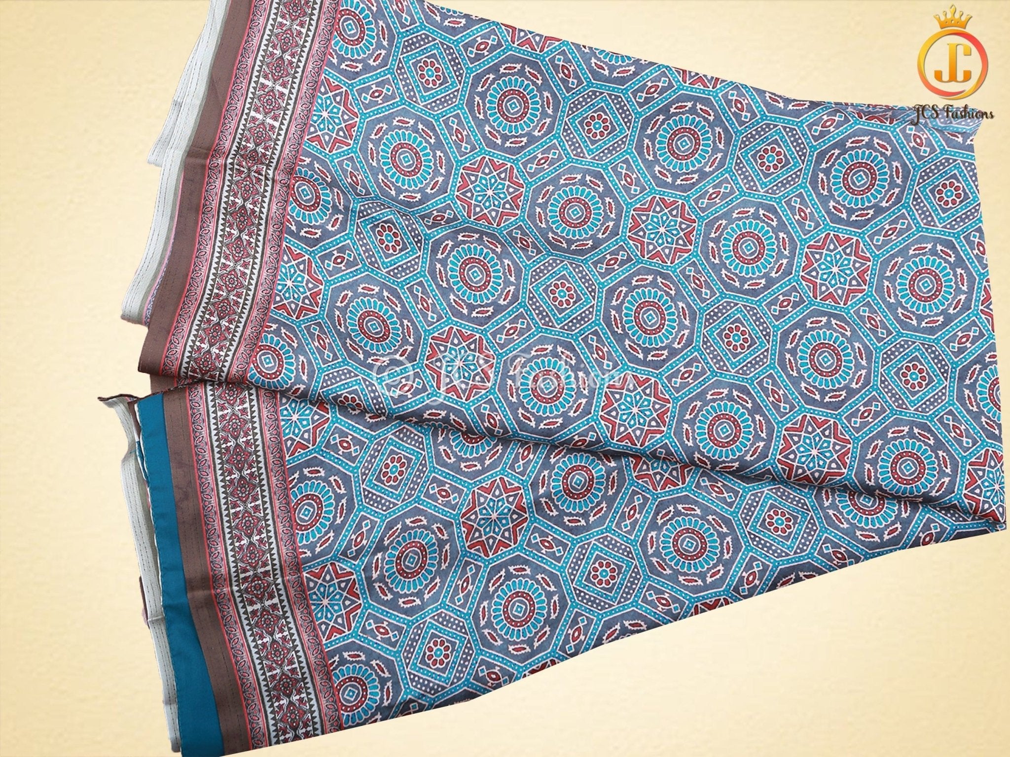Soft Silky Smooth Crepe Silk Sarees With Contrast Digitally Printed Blouse - JCS Fashions