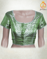Traditional Banarasi Saree Blouse – Stitched Zari Work Blouse Blouse JCS Fashions Green 40