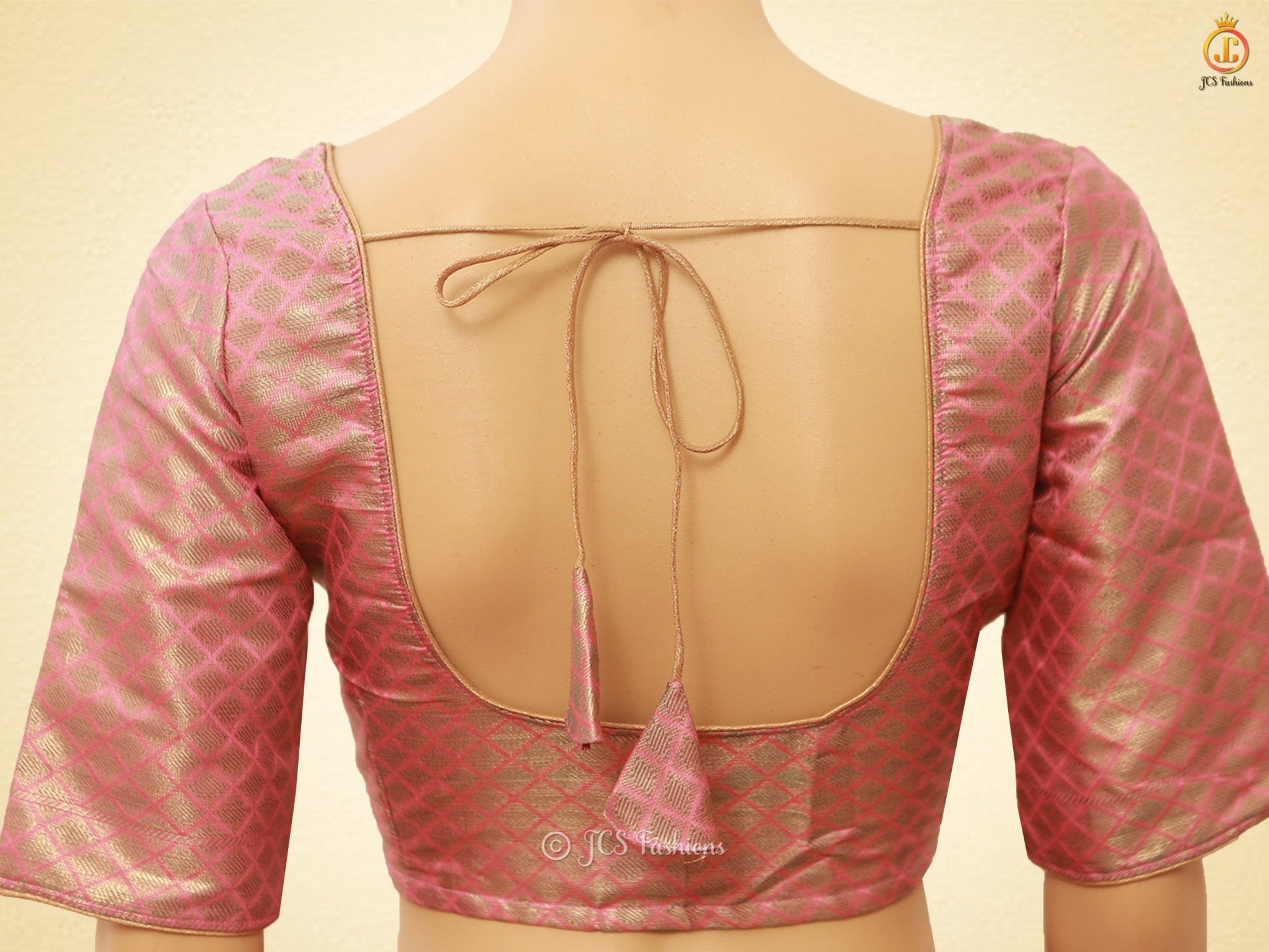 Traditional Soft Silk Cotton Saree With Brocade Blouse SAREE JCS Fashions