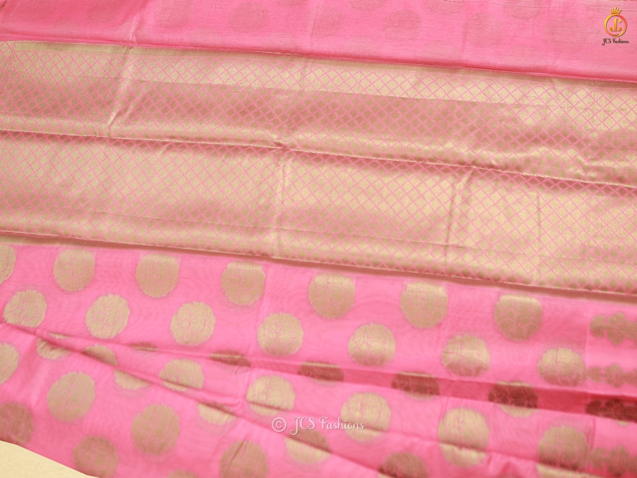 Traditional Soft Silk Cotton Saree With Brocade Blouse SAREE JCS Fashions