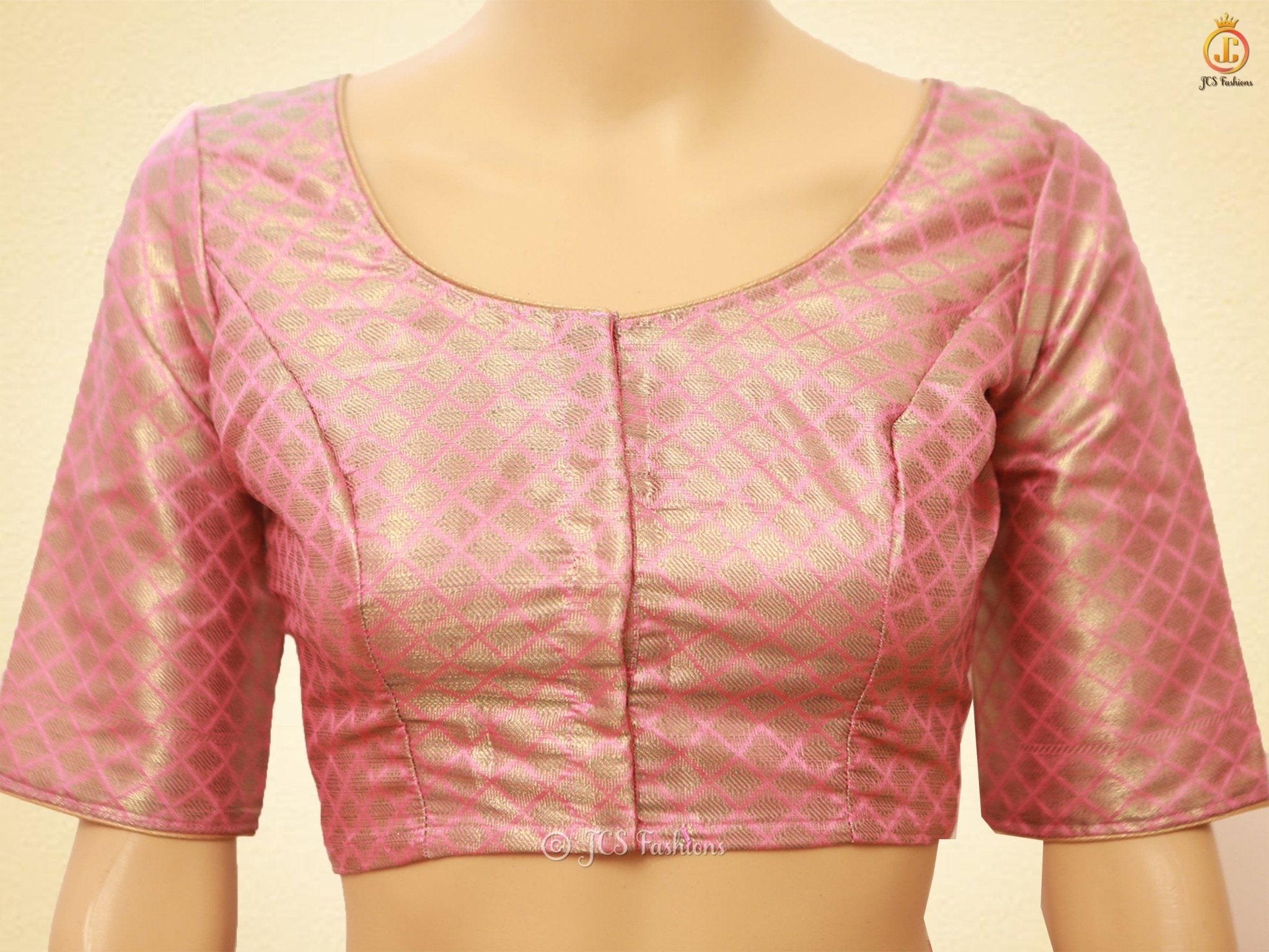 Traditional Soft Silk Cotton Saree With Brocade Blouse SAREE JCS Fashions