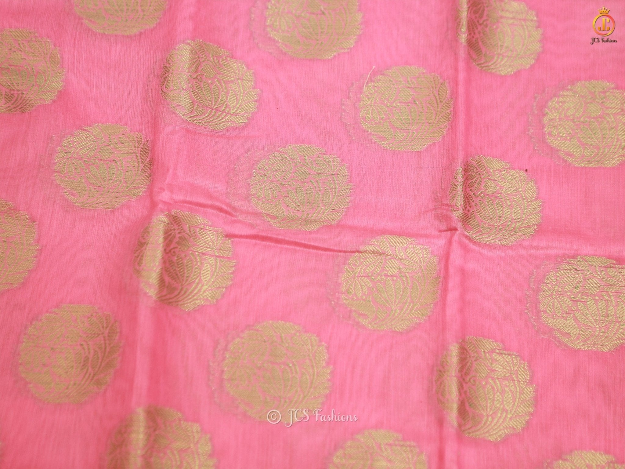 Traditional Soft Silk Cotton Saree With Brocade Blouse SAREE JCS Fashions