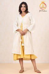 Women Double Layered Lurex Cotton Dress Sustainable JCS Fashions