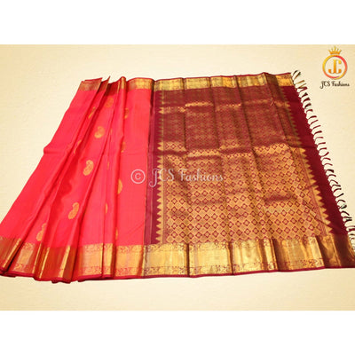 Women Pure Kanchipuram Silk Saree With Rich Pallu SAREE JCS Fashions
