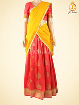 Unique and Trendy Half Saree Set  For Teens | Red