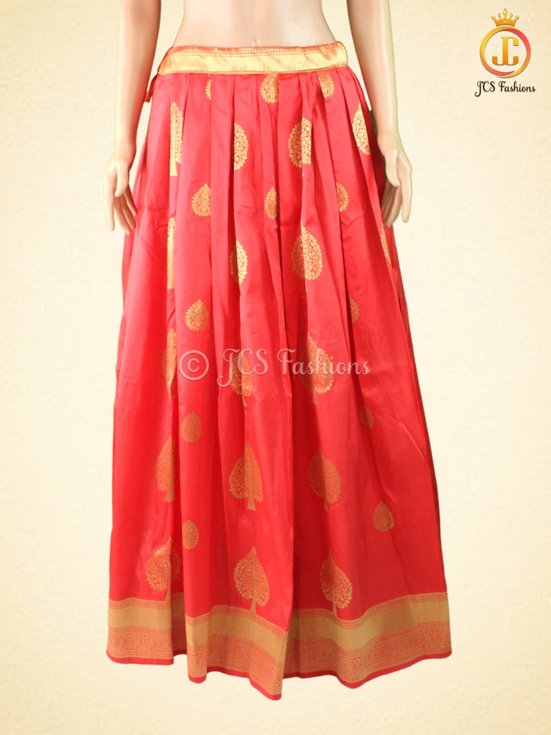 Unique and Trendy Half Saree Set  For Teens | Red