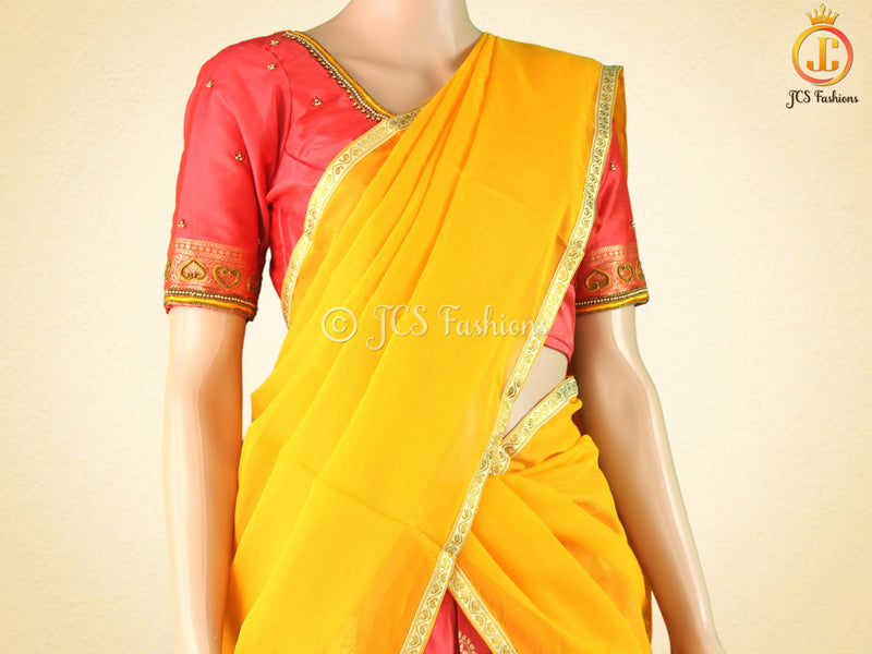 Unique and Trendy Half Saree Set  For Teens | Red